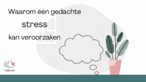 Waarom één gedachte stress kan veroorzaken
